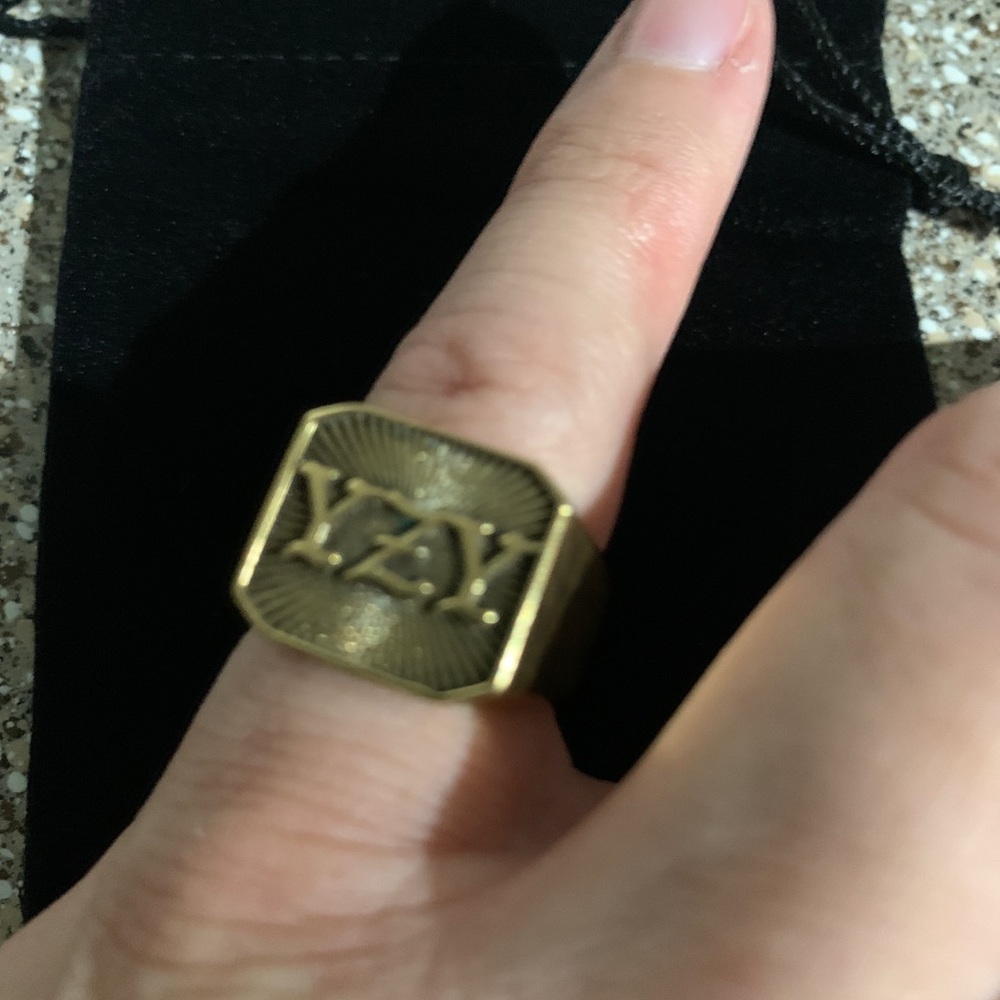 Gold Yeezy ring